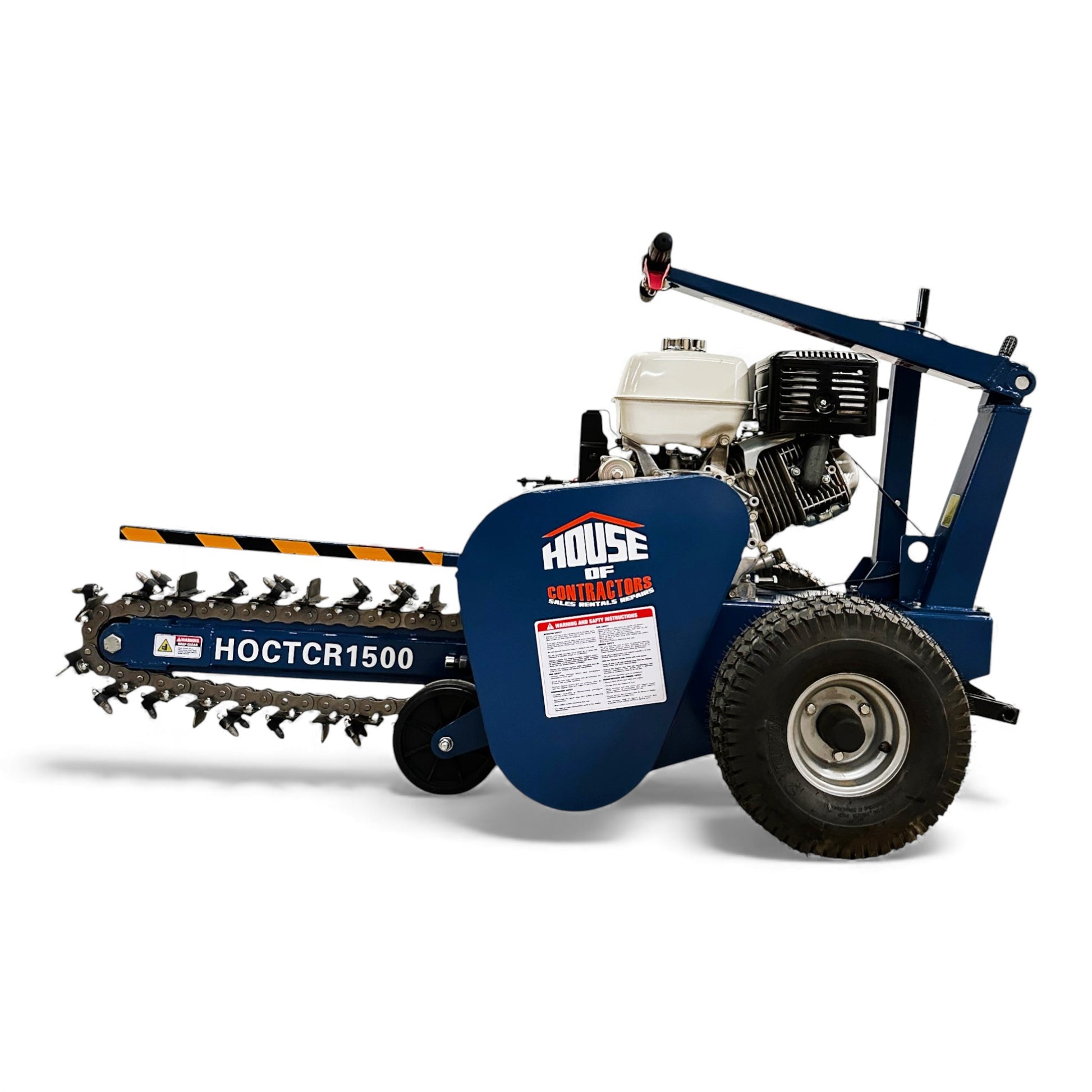 HOCTCR1500 Trencher – Honda GX390 Engine, 25 Inch Digging Depth, 27 Tungsten Carbide Teeth C