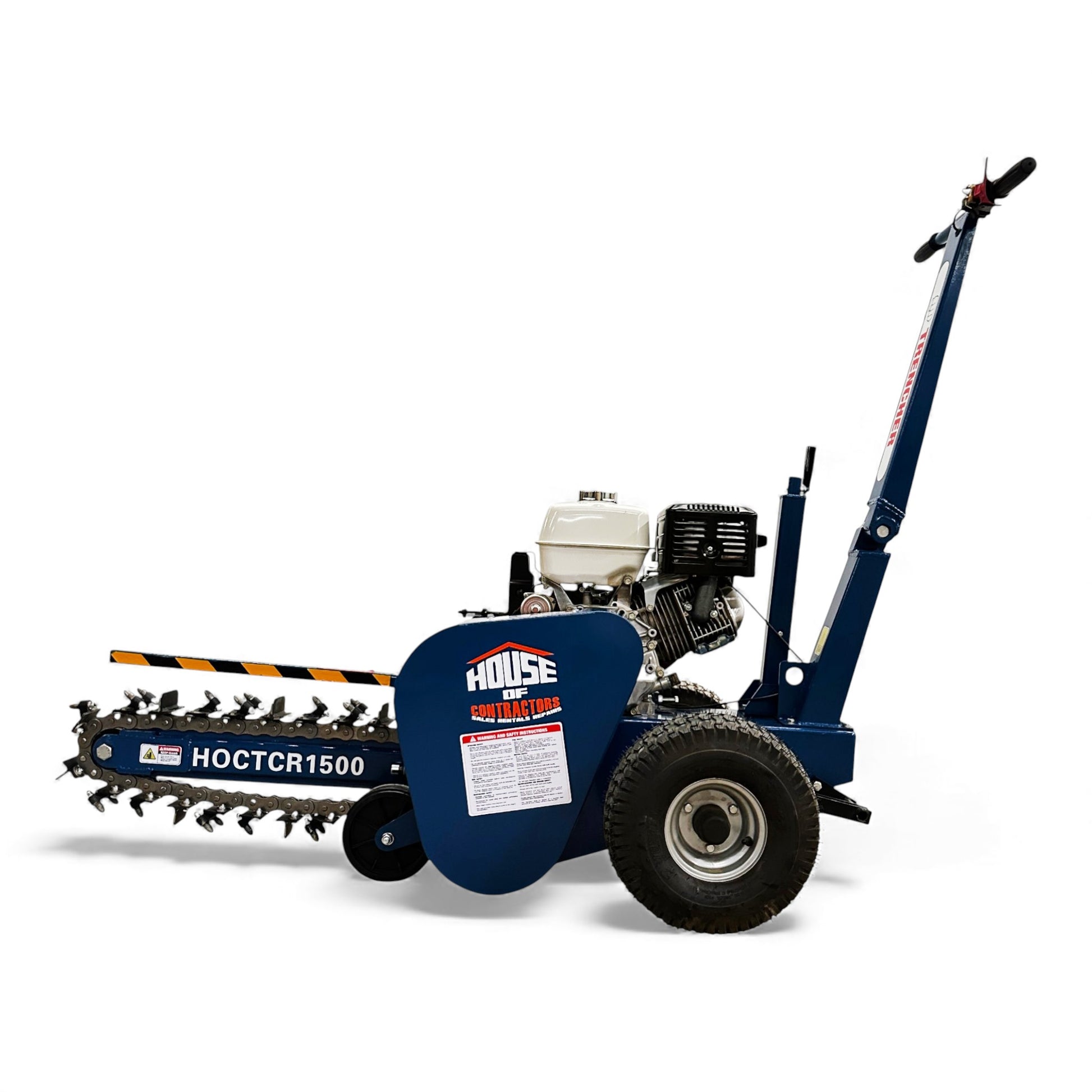 HOCTCR1500 Trencher – Honda GX390 Engine, 25 Inch Digging Depth, 27 Tungsten Carbide Teeth Y