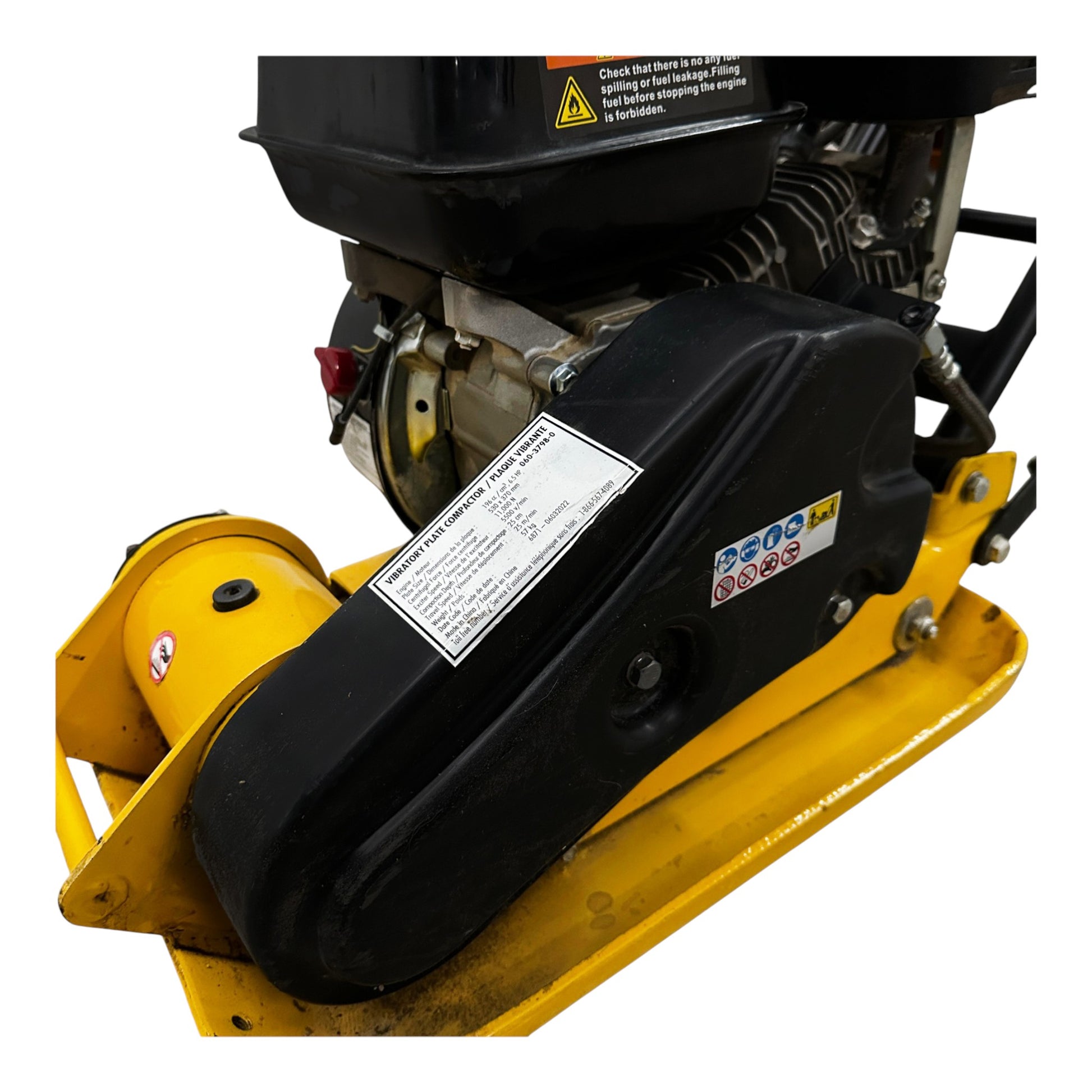 HOC C50 14 Inch Plate Compactor - 196cc Engine, 2473.89 lbs Compaction Force J