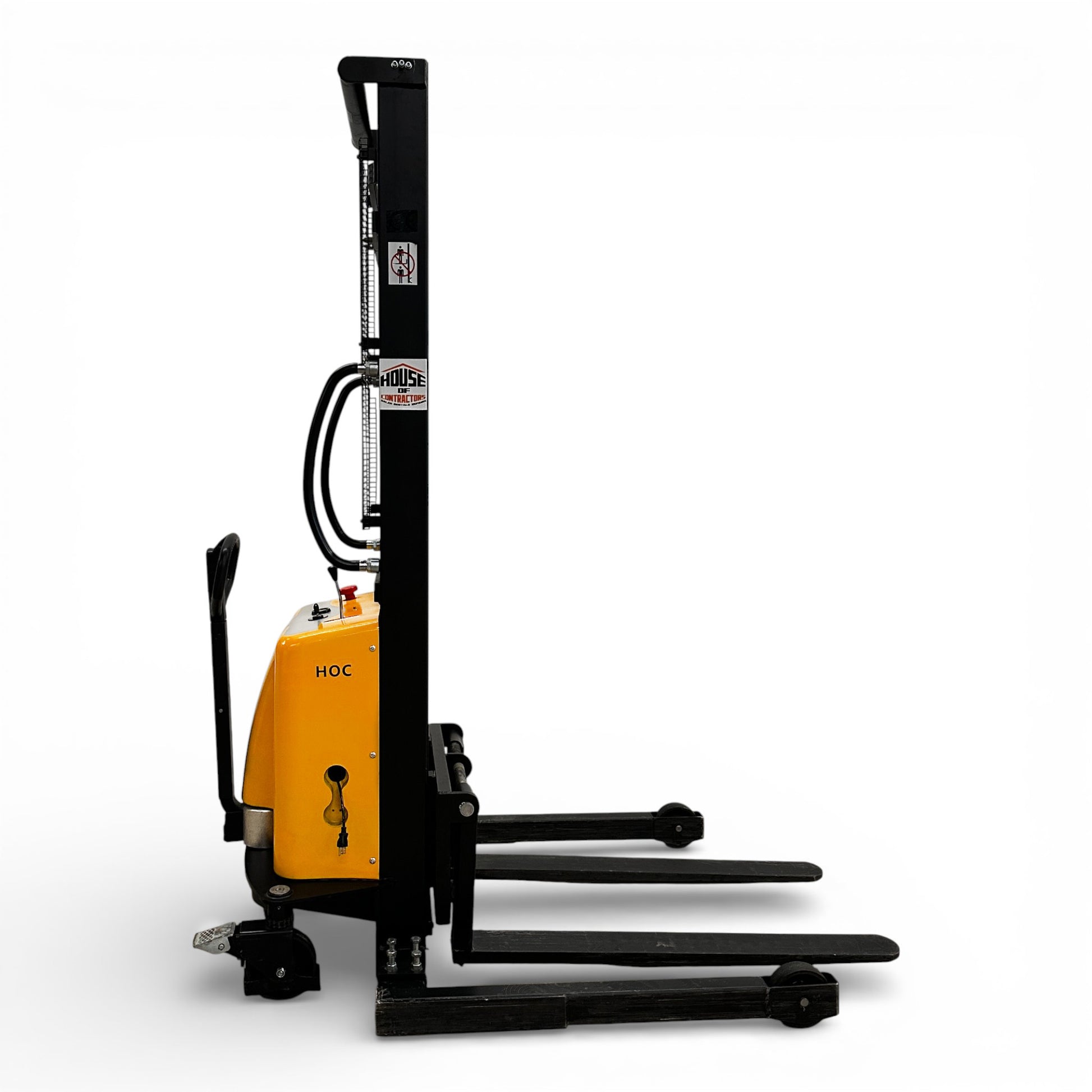 HOC EMS1035W Semi Electric Wide Leg Stacker - 1000 kg (2204 lbs), 138 Inch Capacity, CSA and UL Certified J
