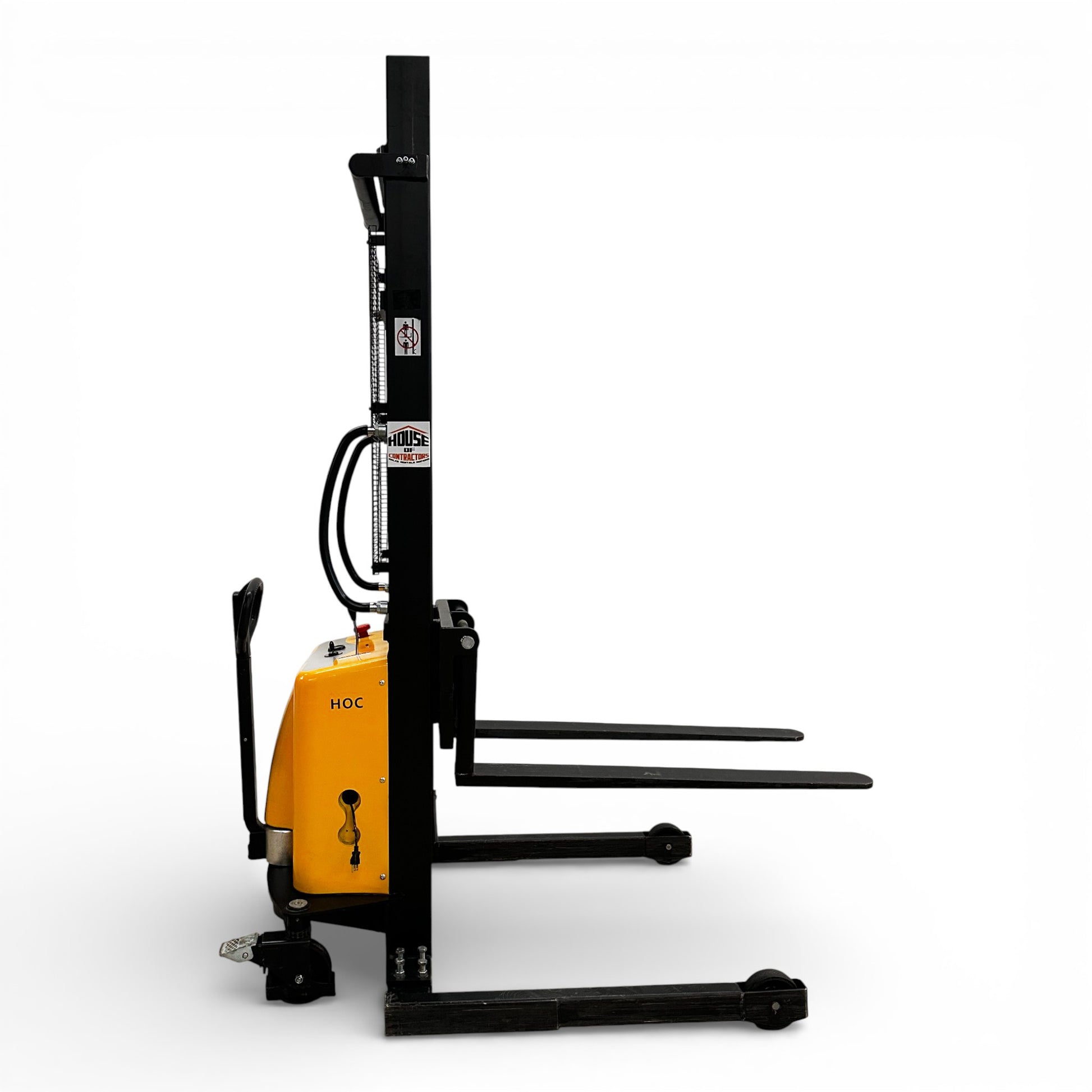 HOC EMS1035W Semi Electric Wide Leg Stacker - 1000 kg (2204 lbs), 138 Inch Capacity, CSA and UL Certified K