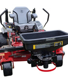 Umount broadcast material dry spreader with front-mount design and wide-pattern distribution