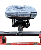 Umount broadcast material dry spreader with front-mount design and wide-pattern distribution