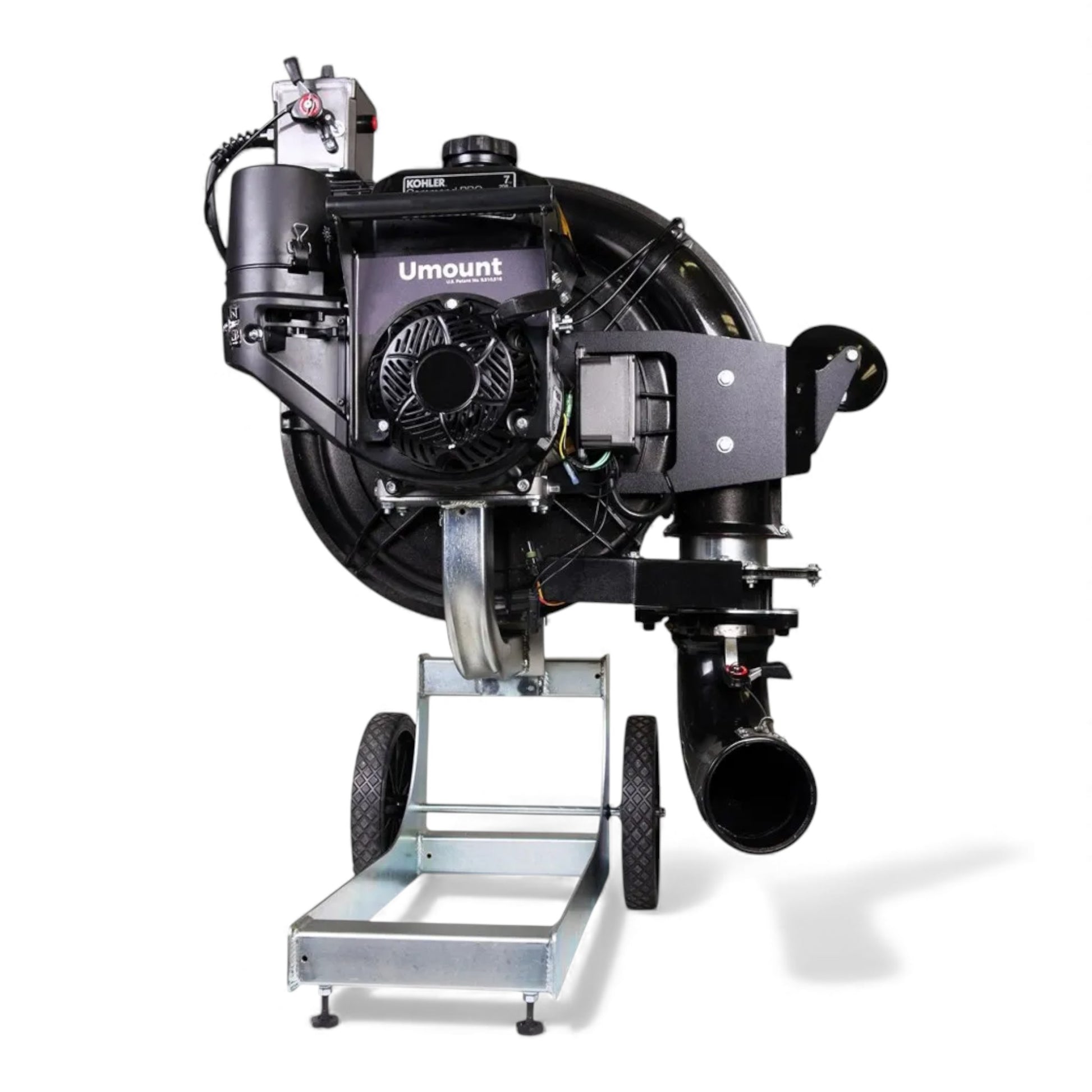Umount UB-7 front-mounted blower with high-velocity airflow, universal mount design, and heavy-duty debris-clearing performance