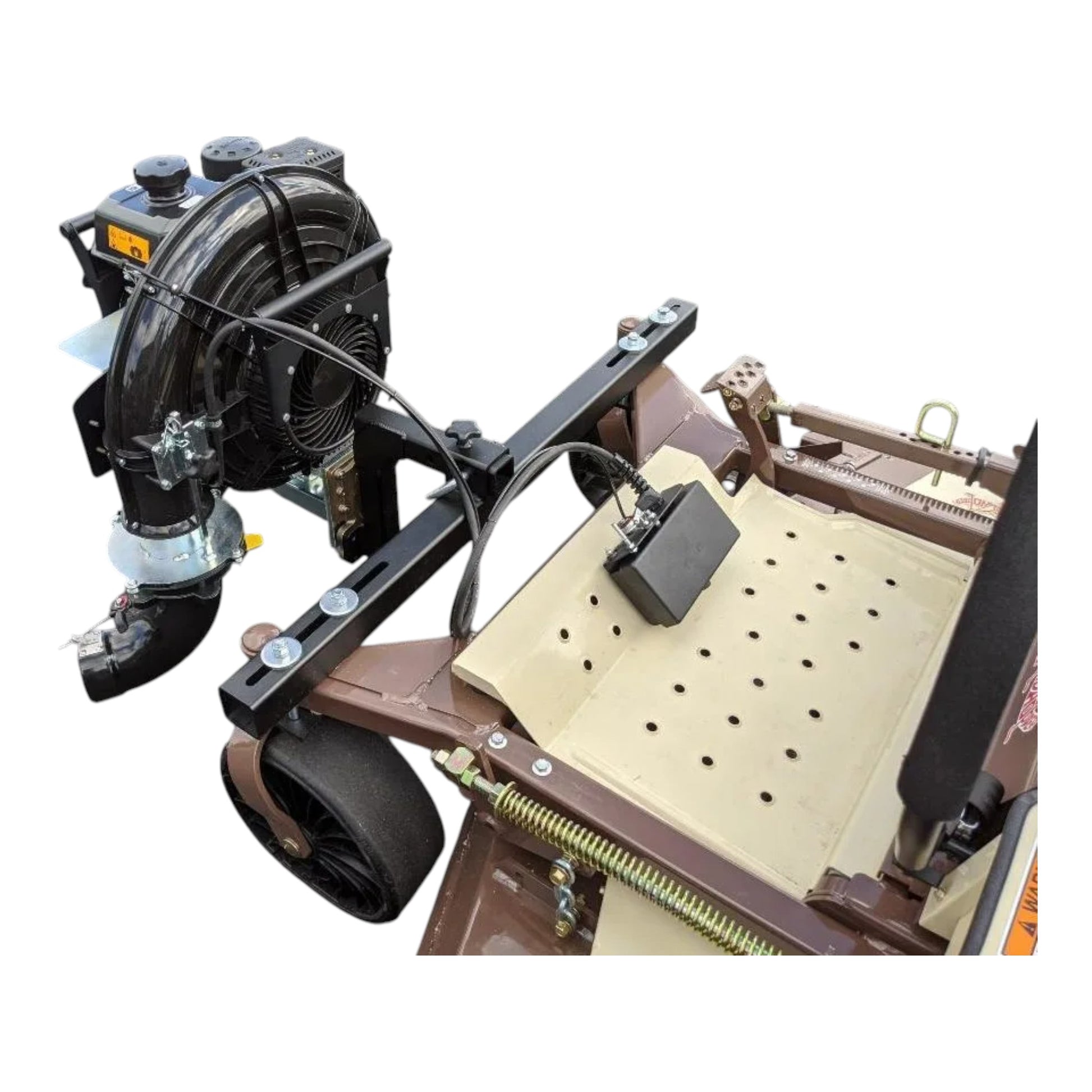 Umount UB-7 front-mounted blower with high-velocity airflow, universal mount design, and heavy-duty debris-clearing performance