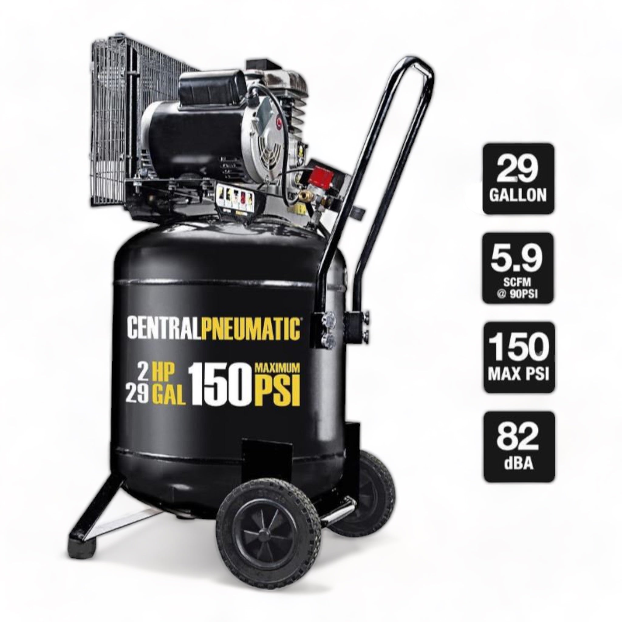 Central pneumatic 29 store gallon air compressor