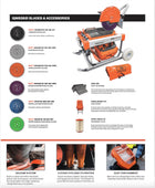 saw en maçonnerie IQMS362 avec système de contrôle de la poussière intégré