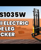 EMS1035W - Semi Electric Wide Leg Stacker 1000 kg (2204 lbs) + 138'' Capacity - CSA and UL Certified