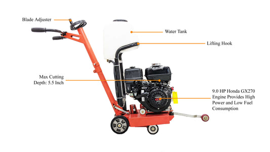 DFS350 Honda GX270 Sierra de piso de asfalto de hormigón