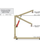 EDCO EH1500KIT Engine Hoist w/ Carrier Cart